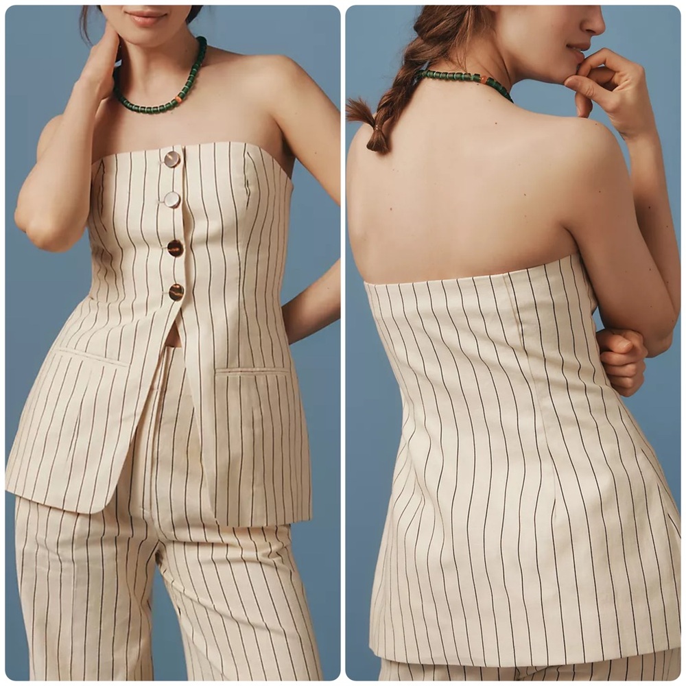 Simon Miller Mori Linen Strapless Top